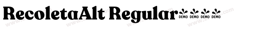 RecoletaAlt Regular字体转换